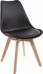 Mufart Zestaw 4 czarnych krzeseł do jadalni/salony bądź gabinetu ATTE 10