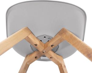 Mufart Zestaw 4 szarych krzeseł do jadalni/salony bądź gabinetu ATTE 11