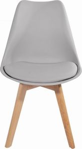 Mufart Zestaw 4 szarych krzeseł do jadalni/salony bądź gabinetu ATTE 3