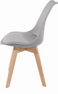 Mufart Zestaw 4 szarych krzeseł do jadalni/salony bądź gabinetu ATTE 4