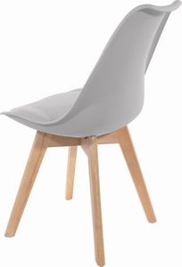 Mufart Zestaw 4 szarych krzeseł do jadalni/salony bądź gabinetu ATTE 5