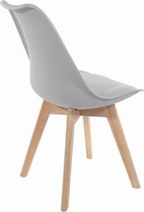 Mufart Zestaw 4 szarych krzeseł do jadalni/salony bądź gabinetu ATTE 6