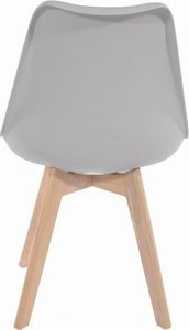 Mufart Zestaw 4 szarych krzeseł do jadalni/salony bądź gabinetu ATTE 7