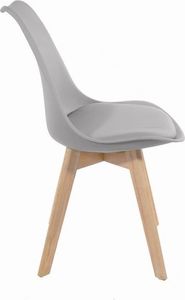 Mufart Zestaw 4 szarych krzeseł do jadalni/salony bądź gabinetu ATTE 8