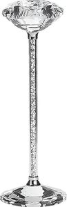 Beliani Świecznik 23 cm srebrny KOFI SLIM 1