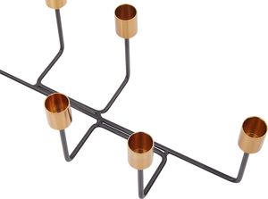 Beliani Świecznik metalowy 12 cm czarny BANGKA 6