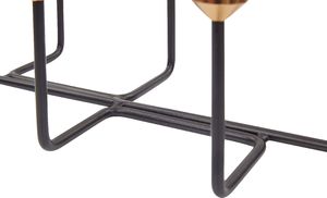 Beliani Świecznik metalowy 12 cm czarny BANGKA 7