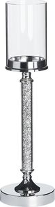 Beliani Świecznik 48 cm srebrny ABBEVILLE 1