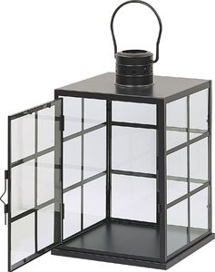 Beliani Lampion metalowy czarny BINTAN 3