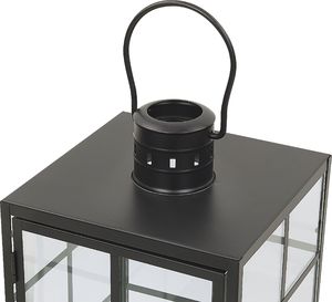 Beliani Lampion metalowy czarny BINTAN 5