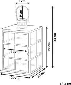 Beliani Lampion metalowy czarny BINTAN 7