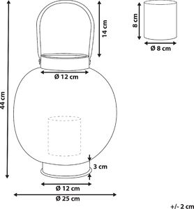 Beliani Lampion 30 cm metalowy złoty LANTAU 6