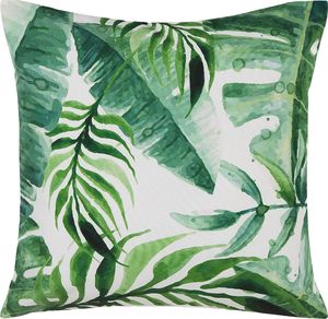 Beliani Zestaw 2 poduszek ogrodowych wzór w liście 45 x 45 cm zielony PAVELLI 2