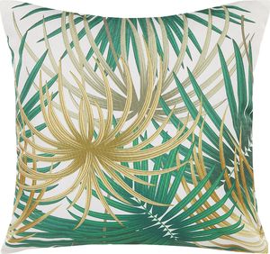 Beliani Zestaw 2 poduszek ogrodowych z motywem w palmy 45 x 45 cm wielokolorowy GAIANA 2
