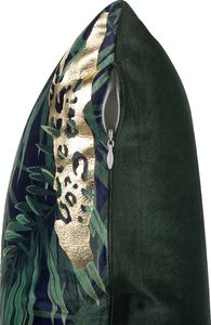 Beliani Zestaw 2 poduszek dekoracyjnych welurowy w palmy 45 x 45 cm zielony BELLEROSE 4