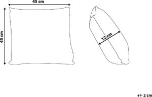 Beliani Zestaw 2 poduszek dekoracyjnych welurowy w palmy 45 x 45 cm zielony BELLEROSE 5