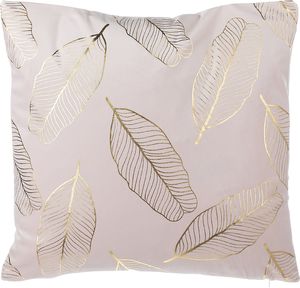 Beliani Zestaw 2 poduszek dekoracyjnych welurowych w liście 45 x 45 cm różowy FREESIA 3