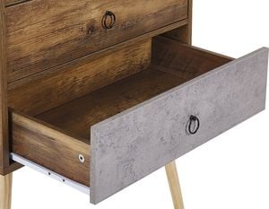 Beliani Komoda ciemne drewno z szarym BATLEY 5