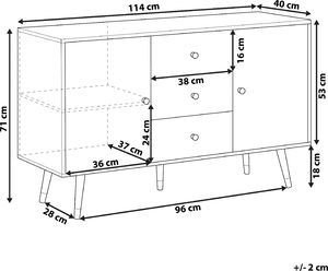 Beliani Komoda jasne drewno ULIKA 6