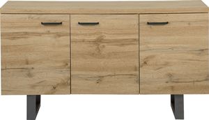Beliani Komoda trzydrzwiowa jasne drewno TIMBER 2