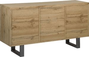 Beliani Komoda trzydrzwiowa jasne drewno TIMBER 4