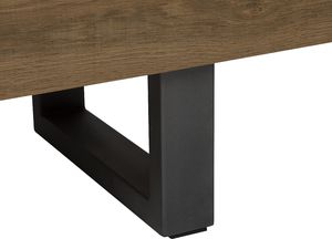 Beliani Komoda trzydrzwiowa ciemne drewno TIMBER 7