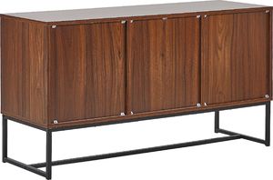 Beliani Komoda trzydrzwiowa ciemne drewno z białym NUEVA 4