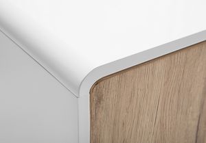 Beliani Komoda jasne drewno z białym MILO 4