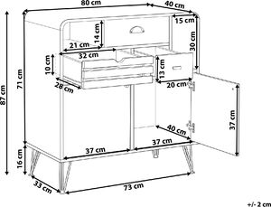 Beliani Komoda jasne drewno KYLE 6