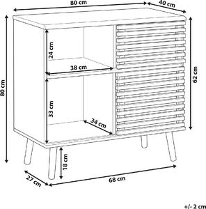 Beliani Komoda ciemne drewno PERTH 8