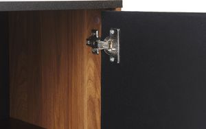 Beliani Komoda czarna z ciemnym drewnem KURO 6