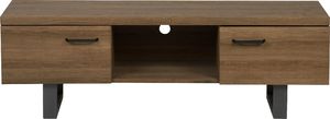 Beliani Szafka RTV ciemne drewno TIMBER 2