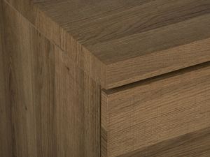 Beliani Szafka RTV ciemne drewno TIMBER 5
