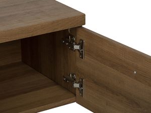 Beliani Szafka RTV ciemne drewno TIMBER 6
