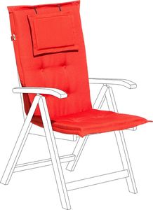 Beliani Poduszka na krzesło ogrodowe czerwona TOSCANA 1