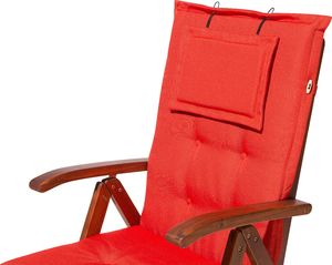 Beliani Poduszka na krzesło ogrodowe czerwona TOSCANA 3