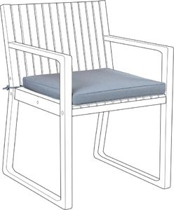 Beliani Poduszka na krzesło ogrodowe niebieska SASSARI 1