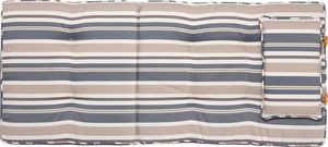 Beliani Zestaw 8 poduszek na krzesła ogrodowe niebiesko-beżowe MAUI 3