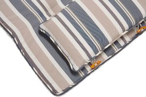 Beliani Zestaw 8 poduszek na krzesła ogrodowe niebiesko-beżowe MAUI 4