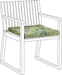 Beliani Poduszka na krzesło ogrodowe zielona SASSARI 1
