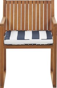 Beliani Poduszka na krzesło ogrodowe niebiesko-biała SASSARI 2