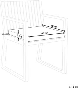 Beliani Poduszka na krzesło ogrodowe niebiesko-biała SASSARI 7