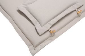 Beliani Zestaw 6 poduszek na krzesła ogrodowe beżowoszary TOSCANA 6