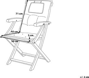 Beliani Zestaw 6 poduszek na krzesła ogrodowe beżowoszary TOSCANA 7