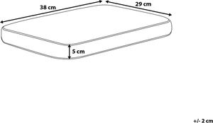 Beliani Zestaw 2 poduszek na krzesło ogrodowe w trójkąty niebieskie FIJI 9