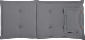 Beliani Zestaw 8 poduszek na krzesła ogrodowe grafitowy MAUI 3