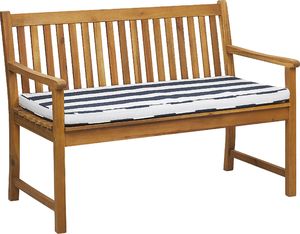 Beliani Poduszka na ławkę ogrodową 112 x 54 cm niebiesko-biała VIVARA 3