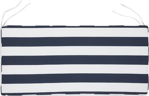 Beliani Poduszka na ławkę ogrodową 112 x 54 cm niebiesko-biała VIVARA 4