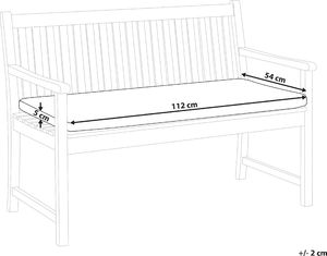 Beliani Poduszka na ławkę ogrodową 112 x 54 cm niebiesko-biała VIVARA 8