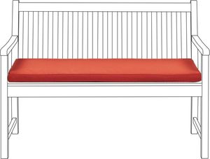 Beliani Poduszka na ławkę ogrodową 112 x 54 cm czerwona VIVARA 1